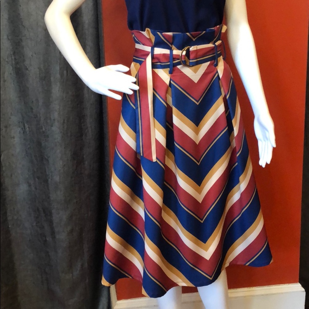 Chevron stripe skirt